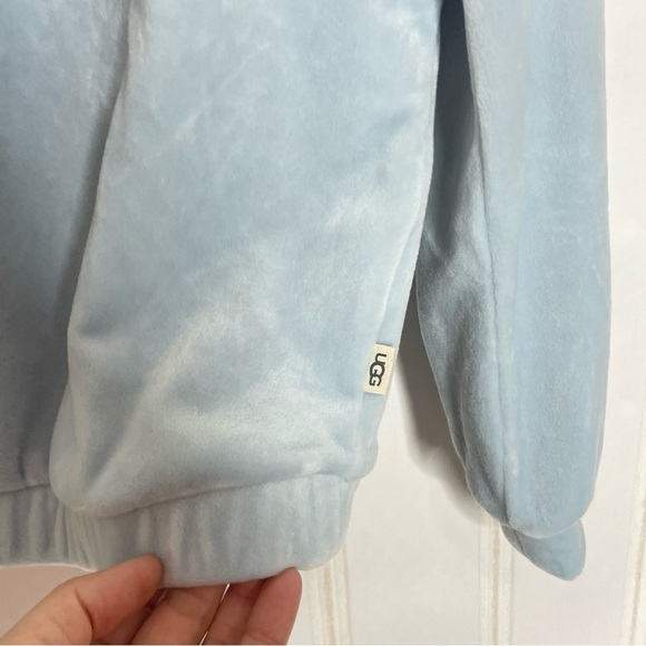 UGG Shanara Stretch Velour Top in Pool Blue XS 575 - Picture 9 of 10